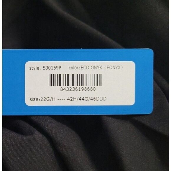 Birdsong‎ Plus Size 22W ECO ONYX Shirred Ruched Underwire Tankini Swim Top Black - Picture 5 of 11